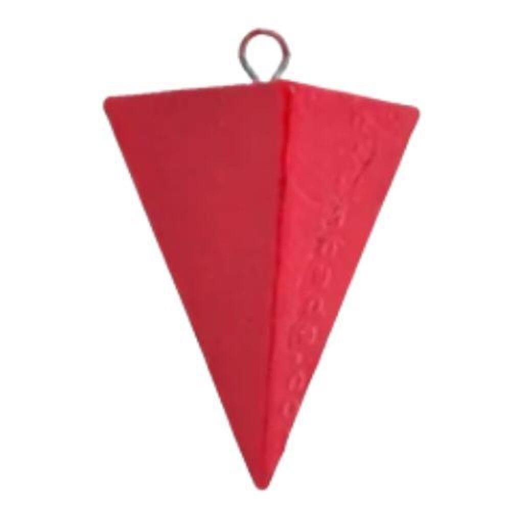 Chumbada Pirâmide Vermelha Chumbada Olhal 50G Un