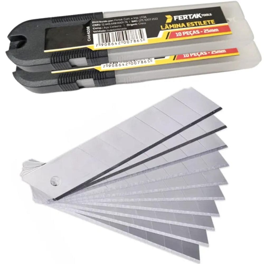 Lâmina Para Estilete 25Mm 20 Peças