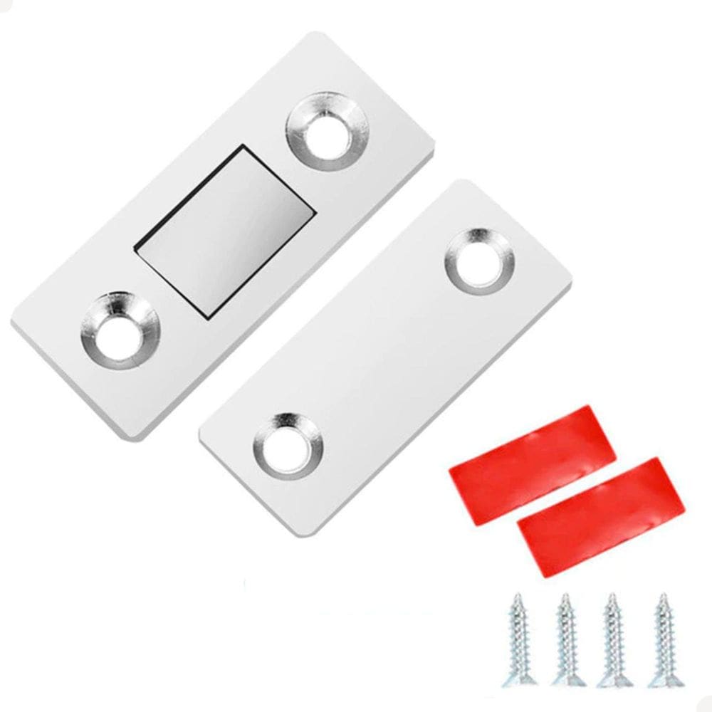 Fecho Magnético Imã Ultra Forte Armários Prata Chapa Curta