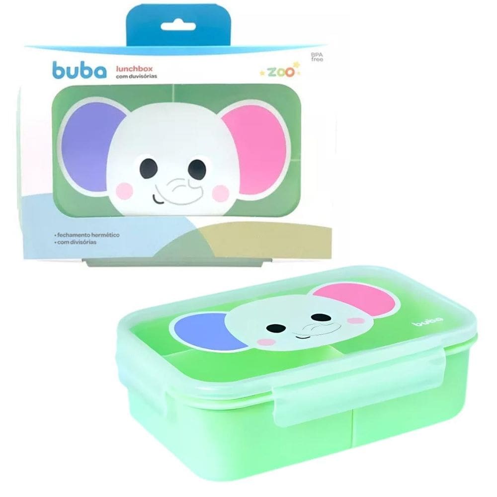 Lancheira Com Divisórias Zoo Dino Lunchbox- 19722 Buba