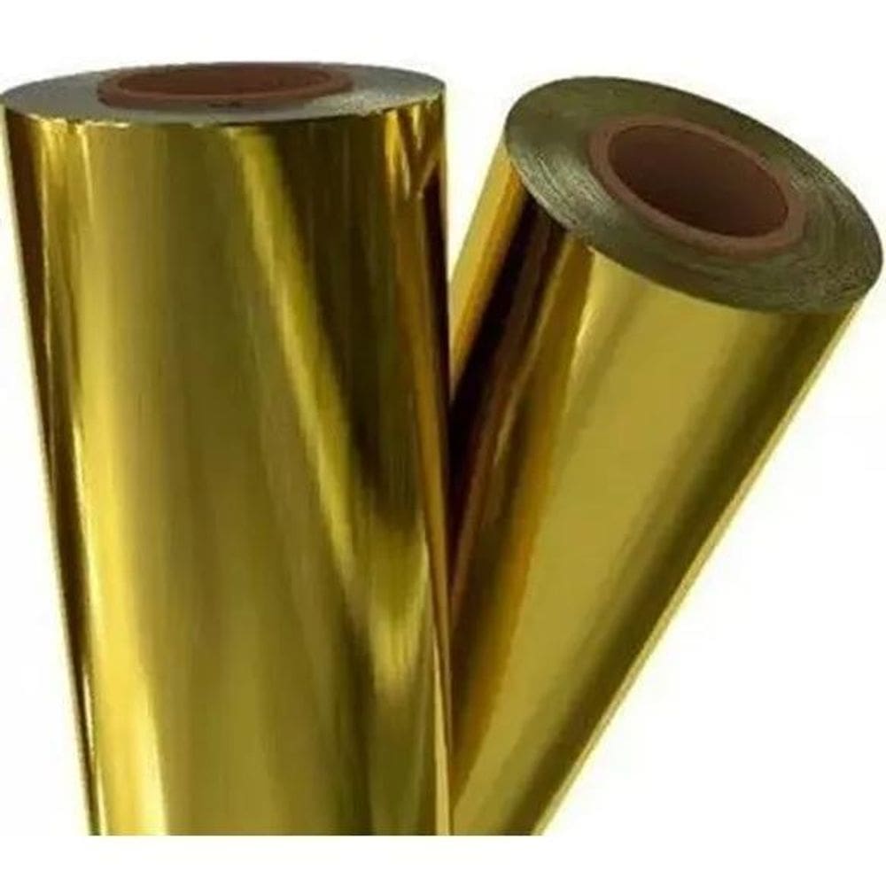 2X Bobina Com 10 Metros Foil Ouro 30Cm Largura