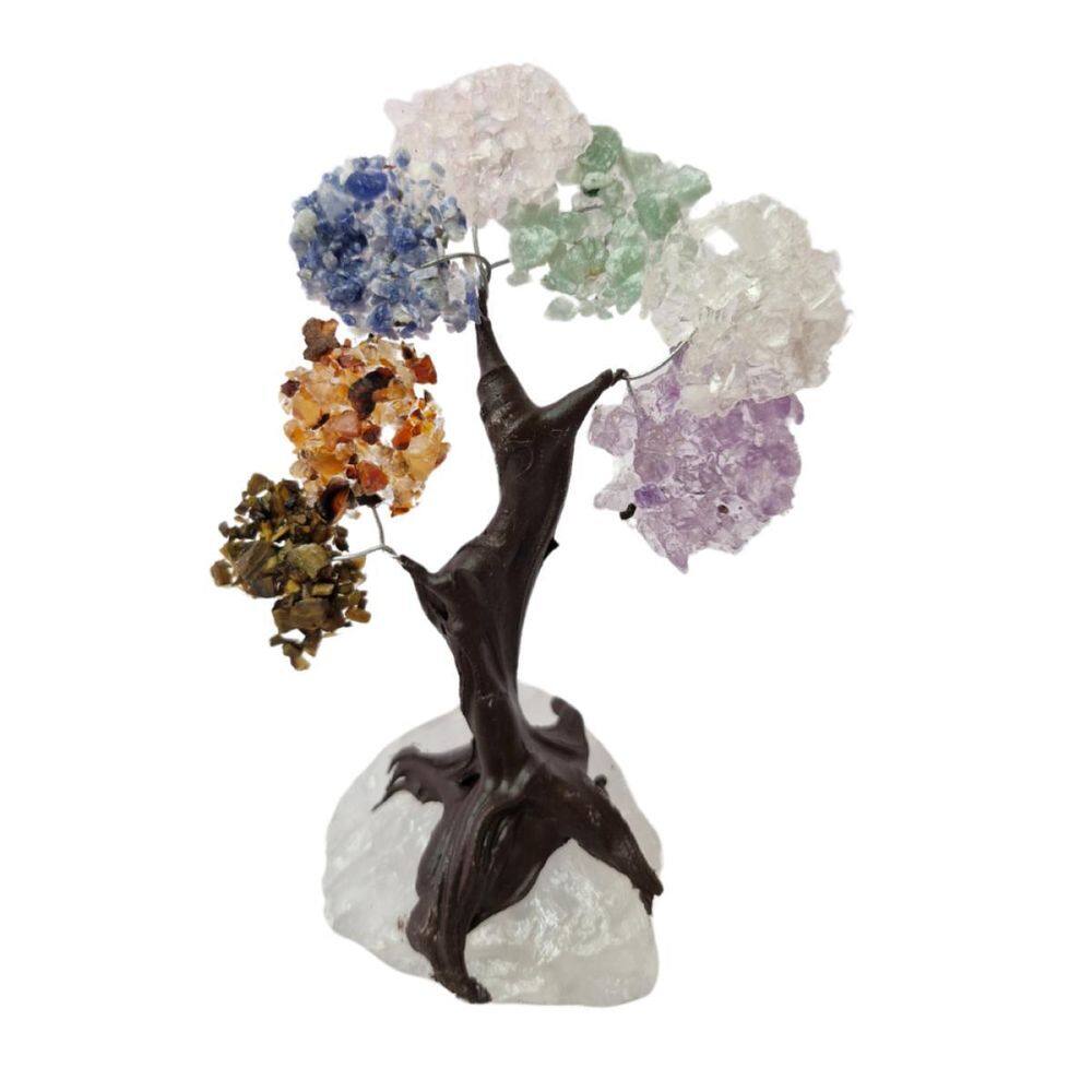 Árvore De Pedras Mistas Presente E Decoração
