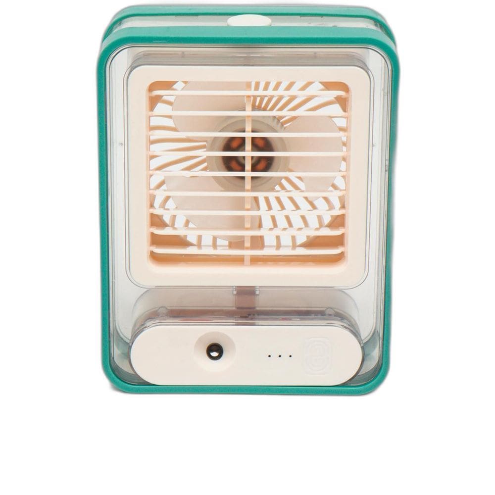 Ventilador Portatil Umidificador De Mesa Com Led Luminaria
