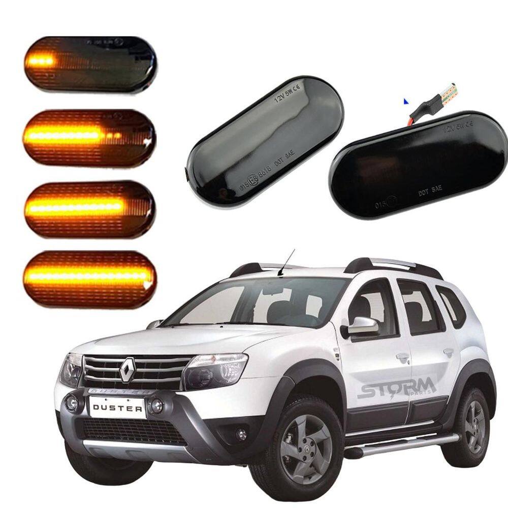 Par De Pisca Dinâmico Led Seta Sequencial Renault Duster Suv