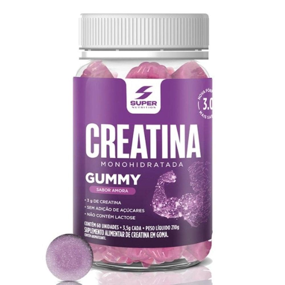 Super Gummy Creatina 60 Gomas Amora Super Nutrition