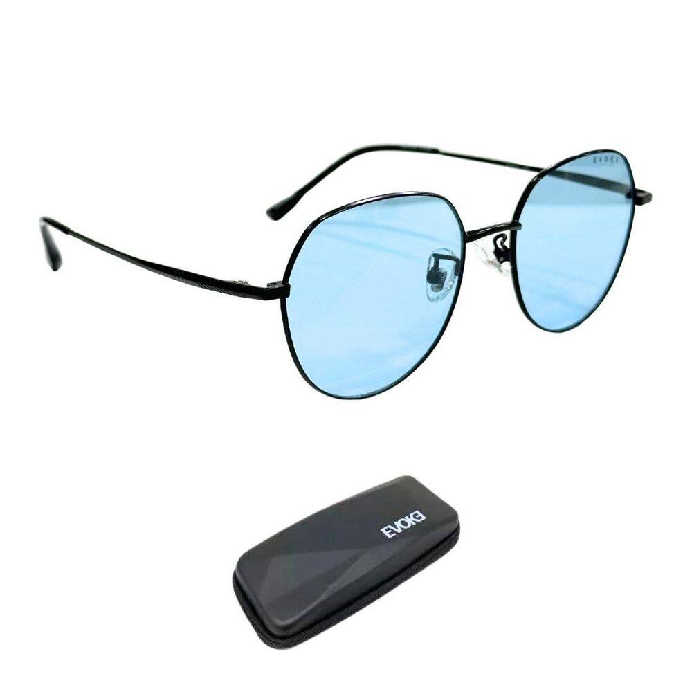 Óculos De Sol Evoke Easy Fit 6 09A Black Metal Blue Total
