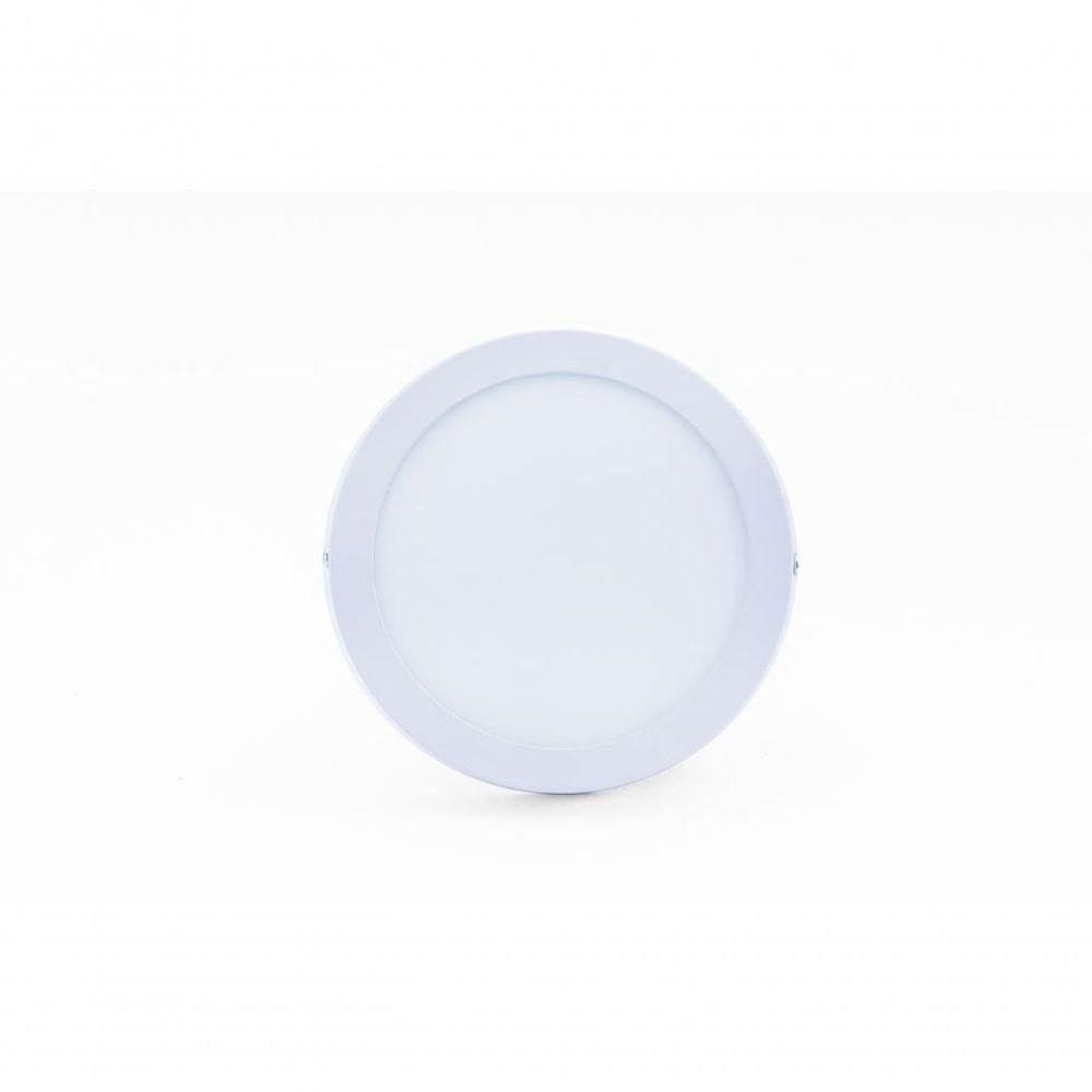 Plafon Led Sobrepor 18w Redondo 6500k Branco Frio Bivolt - Kit Com 5 Un.