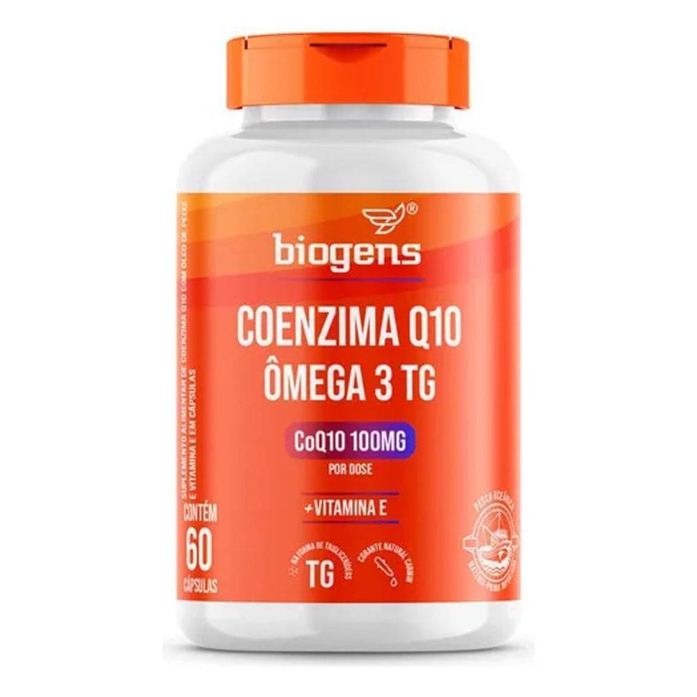 2X Coenzima Q10 100Mg + Ômega 3 Tg + Vitamina E, 60 Cápsulas