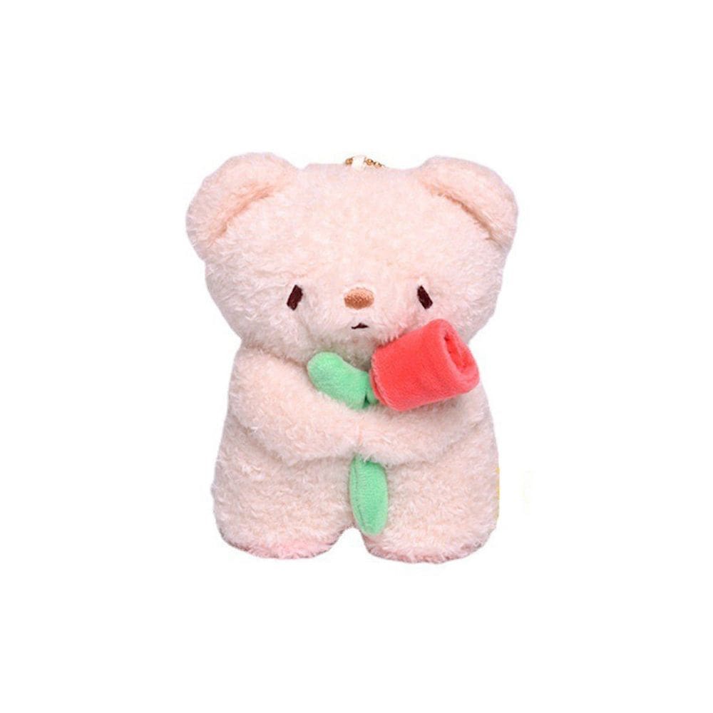 Boneca de brinquedo de pelúcia Bear rosa 12cm