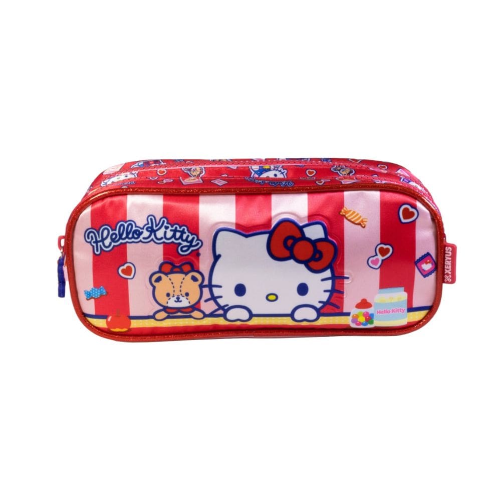 Estojo Duplo  Escolar Hello Kitty Meninas Infantil