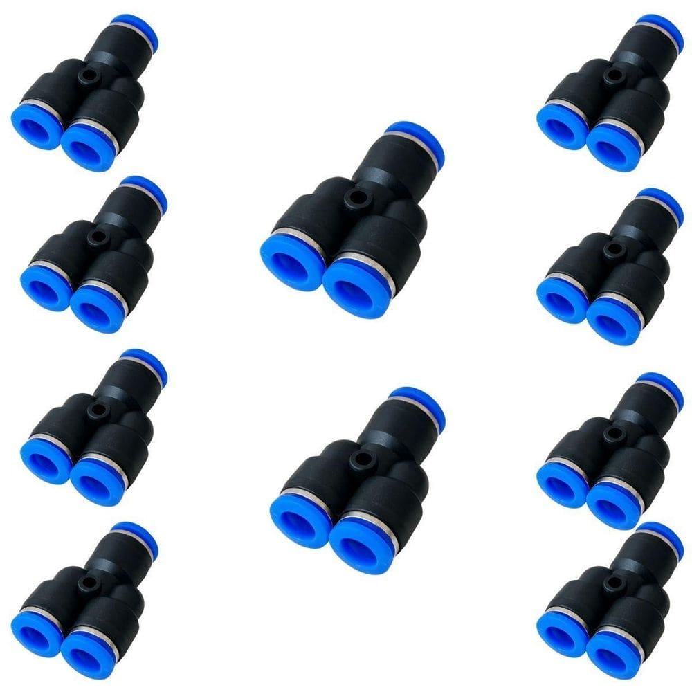 Kit Com 10 Conexão Uniao Em Y 8Mm Pneumatico