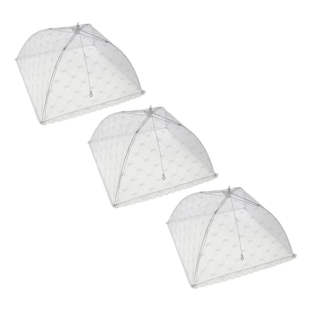 2X Tela Mosquiteiro Rendada Protetora Alimentos 40X40Cm 3 Un