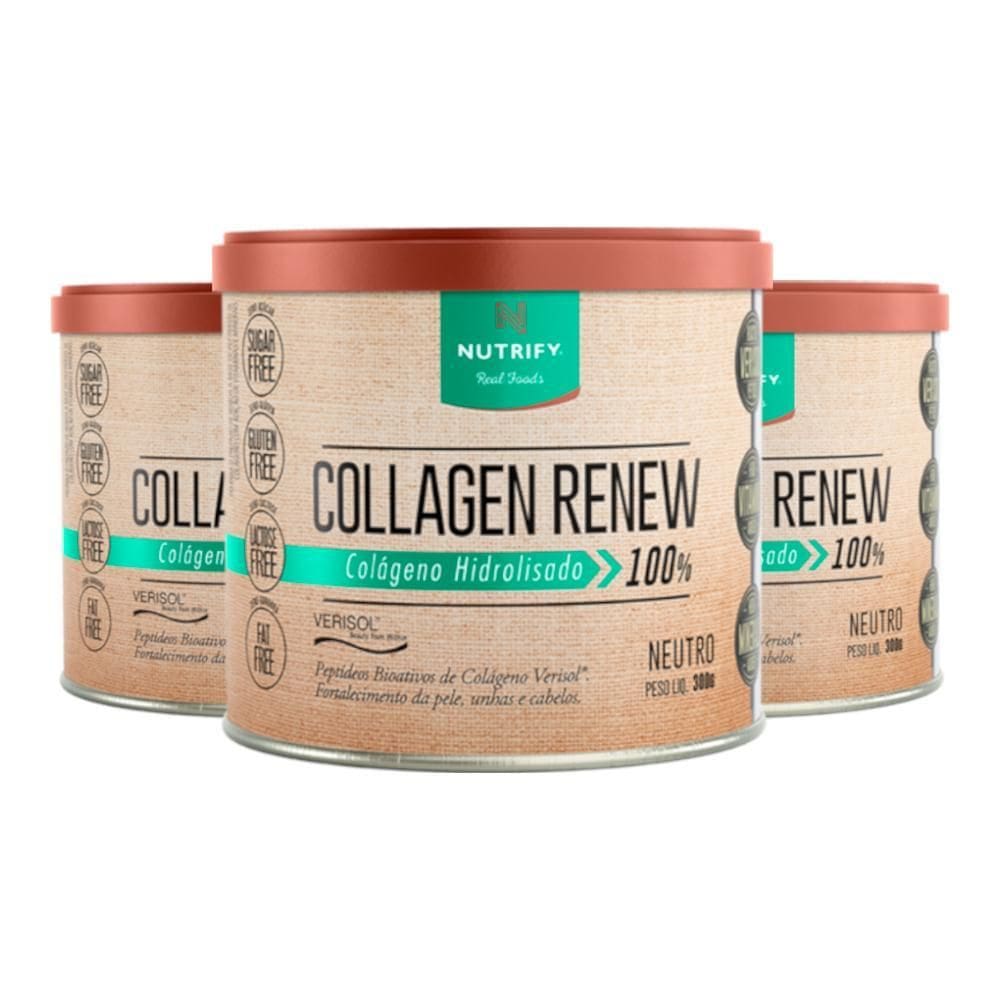 Kit 3 Colágeno Renew Hidrolisado Neutro Nutrify 300G
