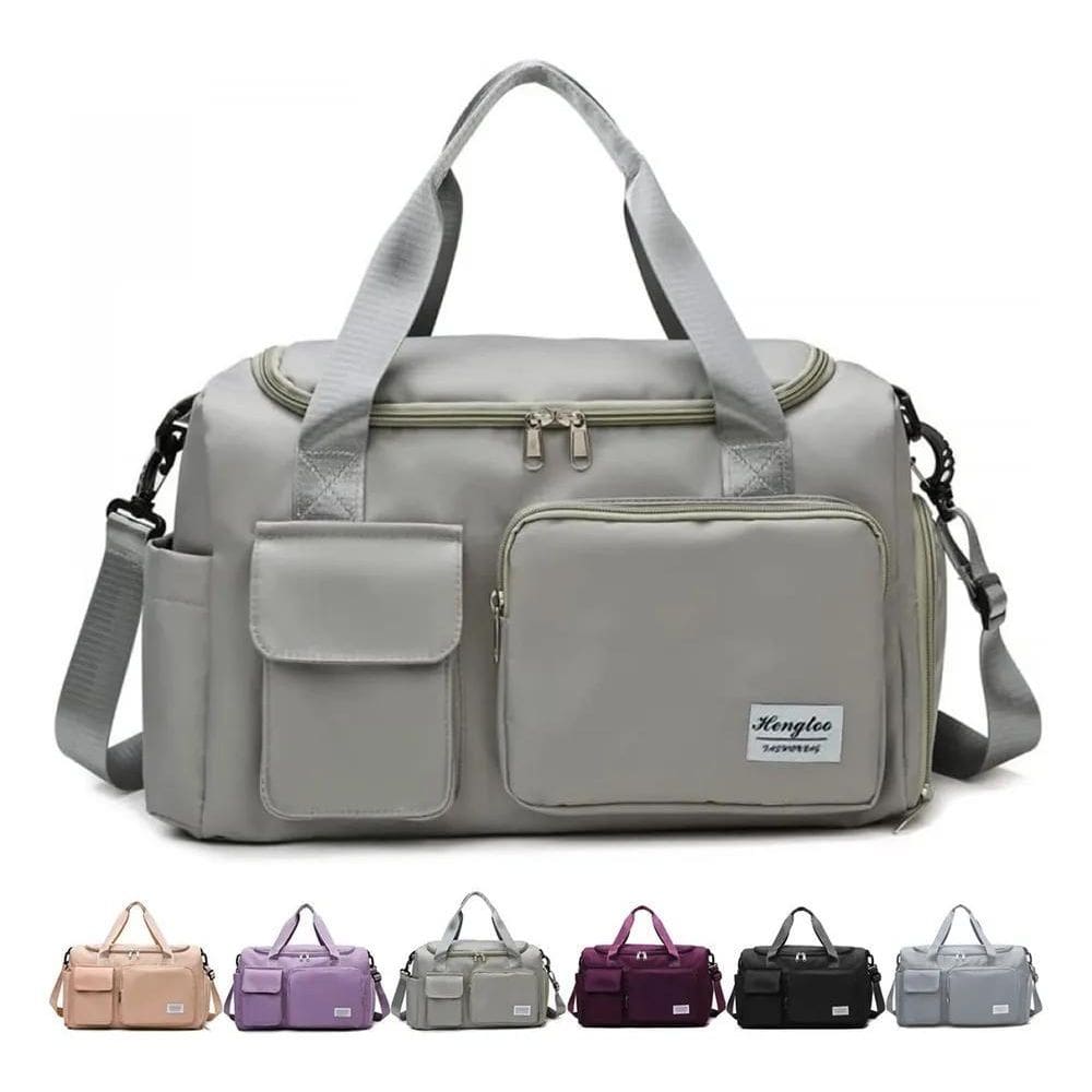 2X Bolsa Mala Com Porta Tênis Impermeável, Unissex, Alça Reg