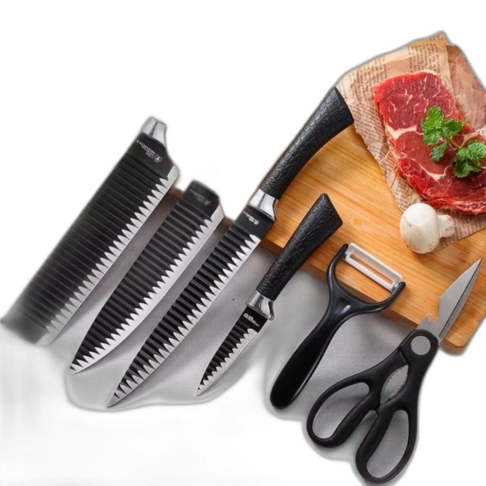 Jogo De Facas 6 Pçs Facas Shark