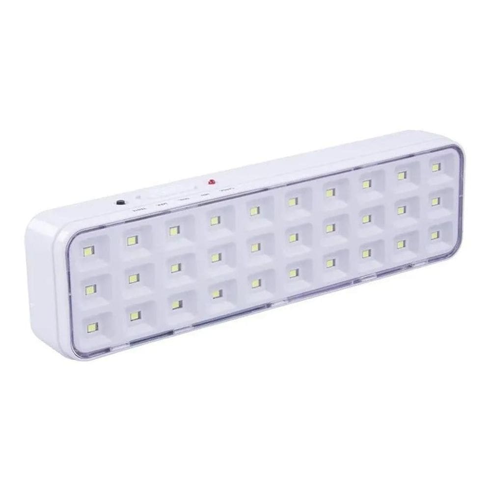 2X Luz De Emergência Luminária Lampada 30 Led Duração De Até