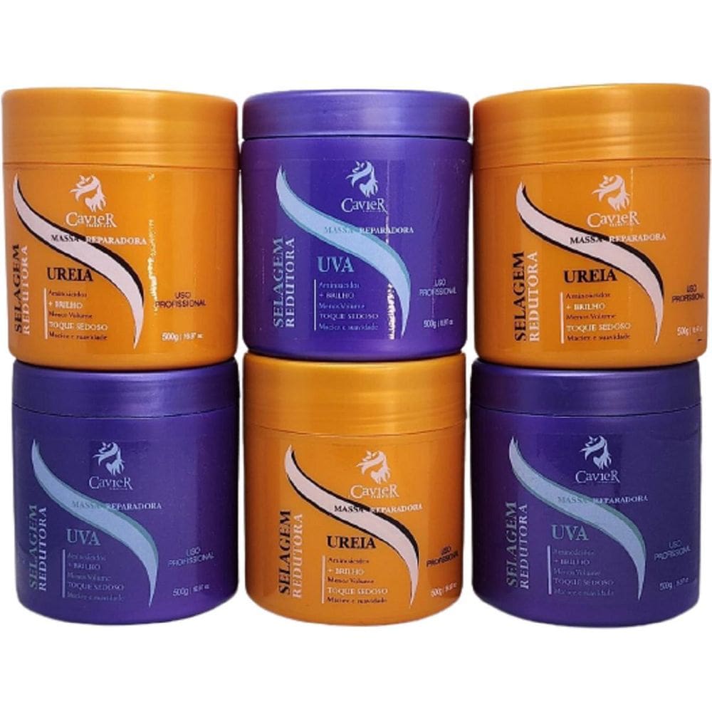 Kit 6 Selantes Uva E Uréia Cavier Cosméticos