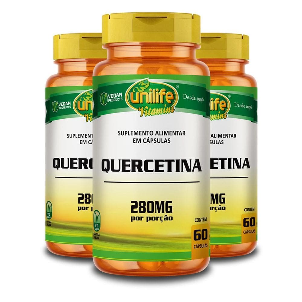 Kit 3 Quercetina Unilife 60 Cápsulas