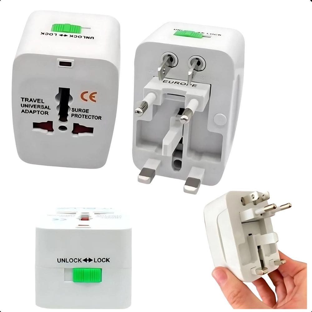 Adaptador Compacto Para Viagens Internacional Bivolt