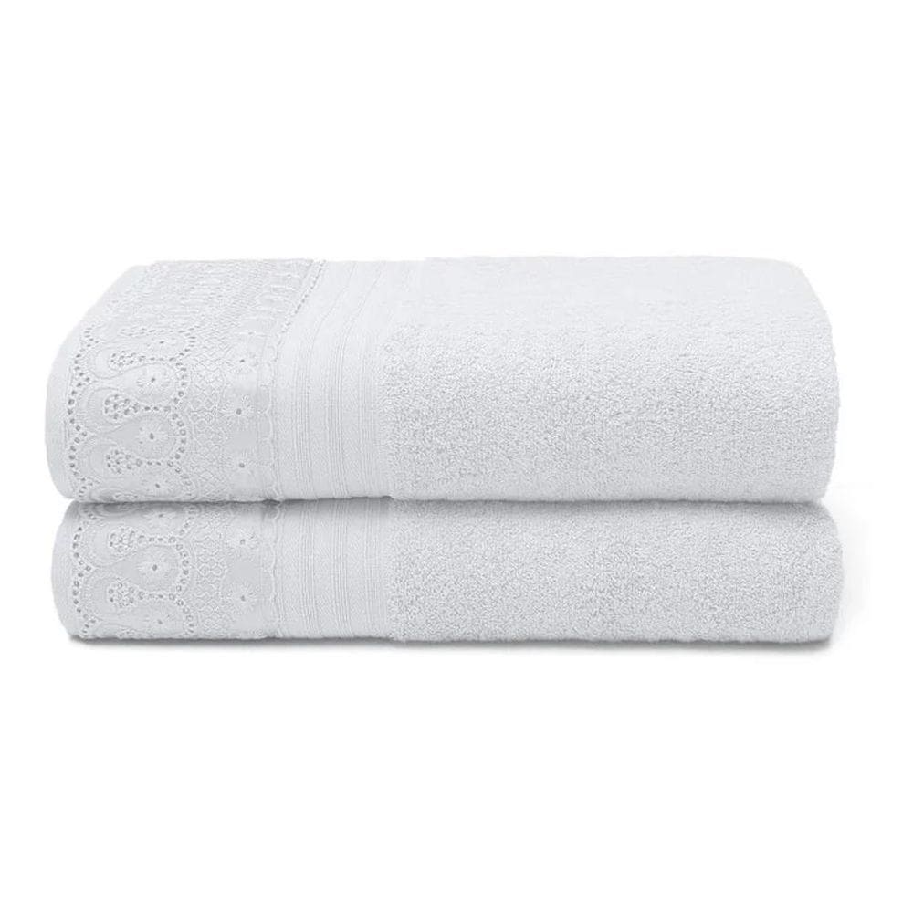2X Kit Toalha Lavabo Social Renascença Fio Egípcio Buettner