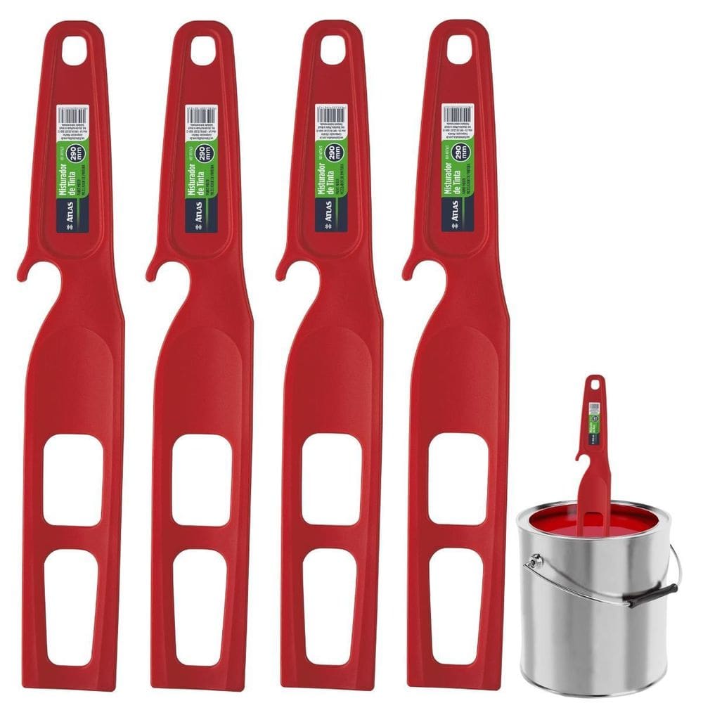 Misturador De Tinta Plástico Manual 29Cm Kit 04 Un