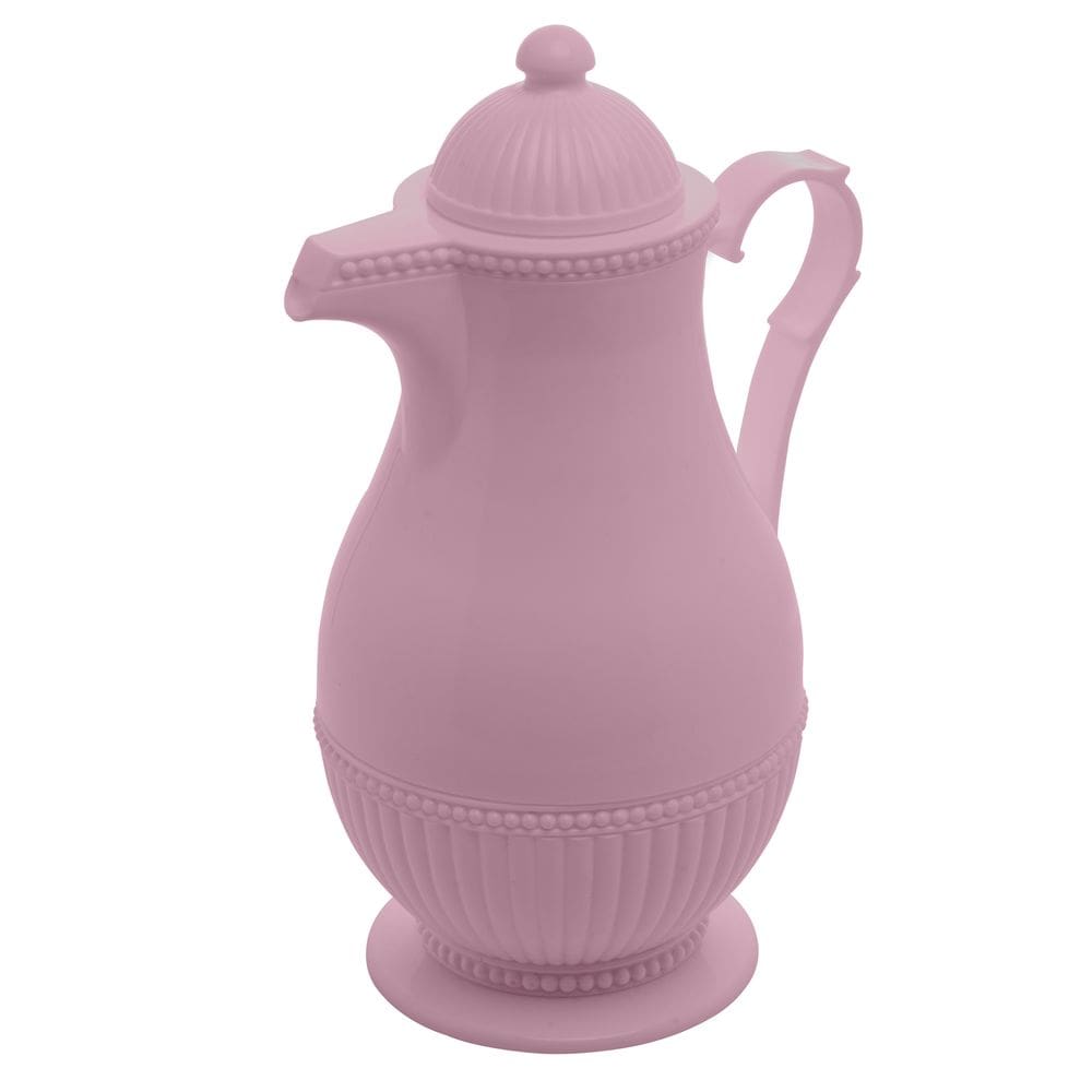 Garrafa Térmica de Plástico para Café/Chá Vintage Rosa 1 Litro Lyor