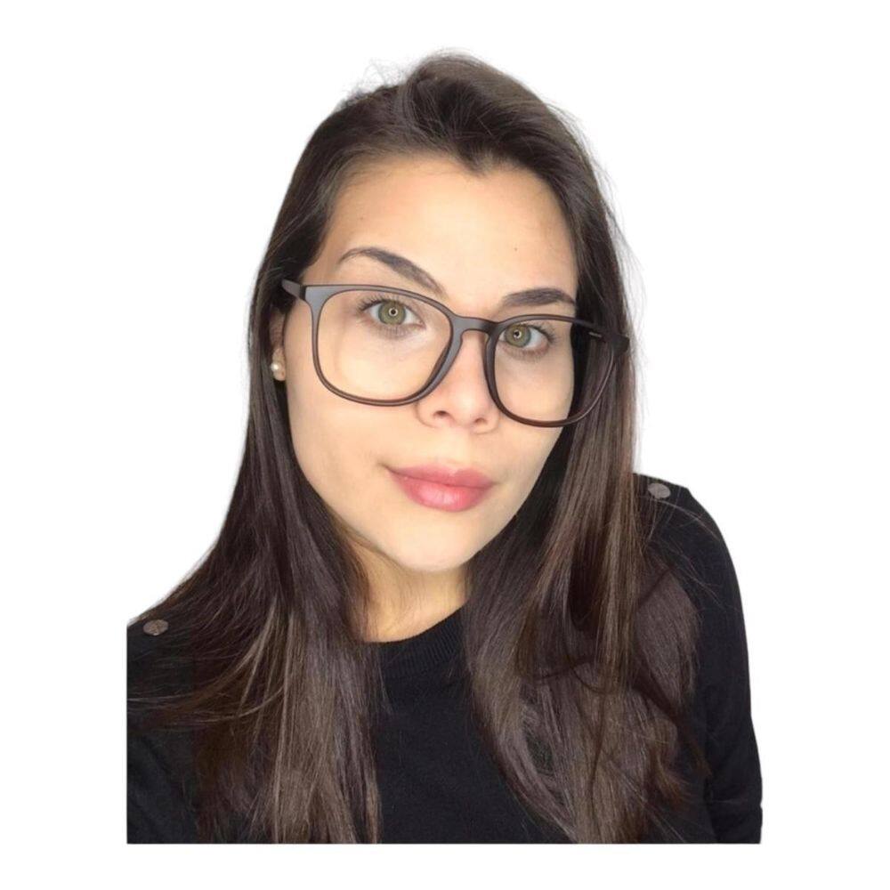 Armação Óculos Grau Feminino Quadrada Sky Marrom