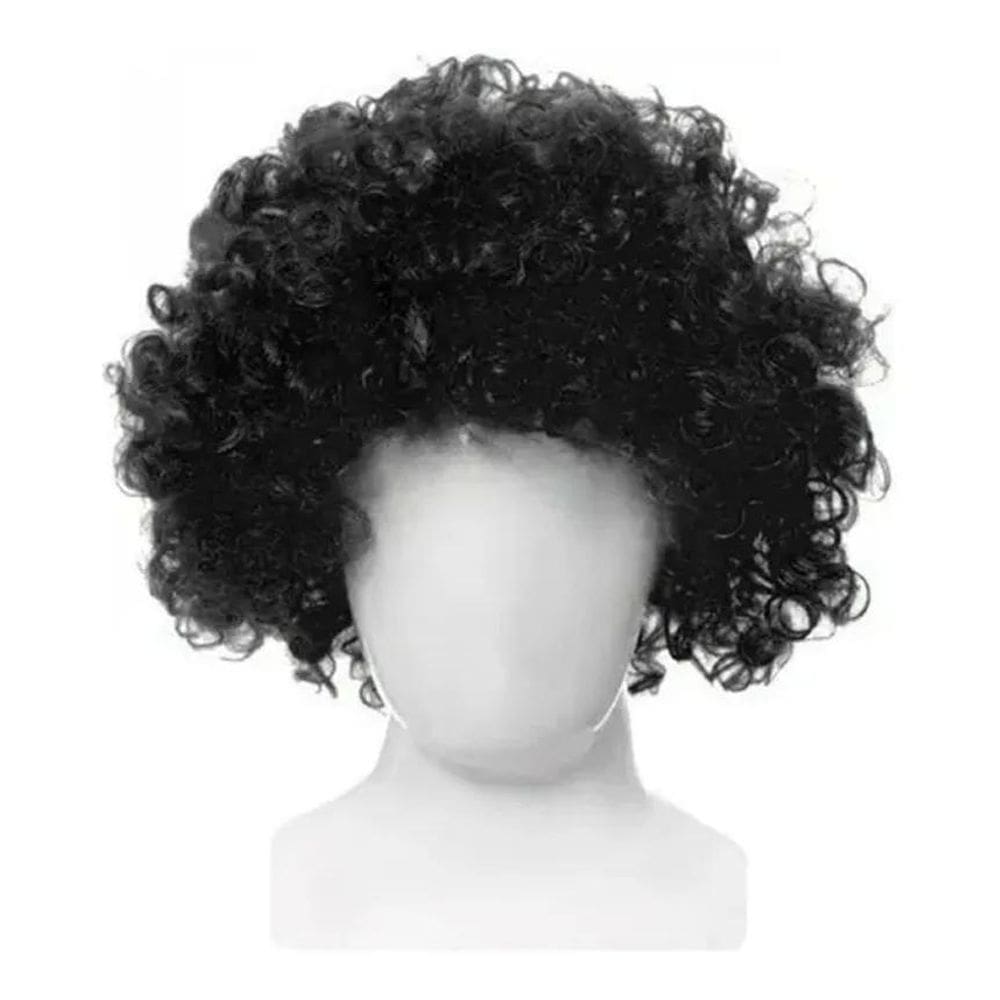 2X Perucas Festa Fantasia Cosplay Carnaval Modelo Cor Black