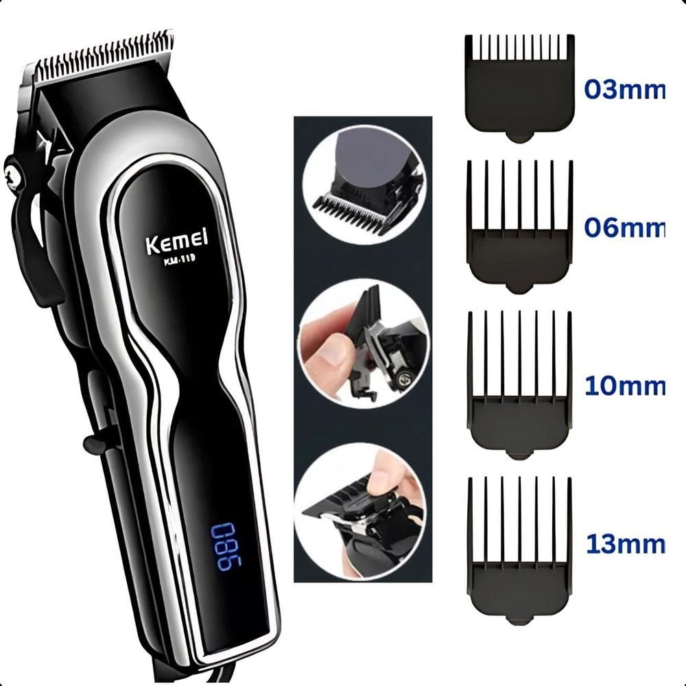 Maquininha Kemei Km-119 Para Corte Sem Fio