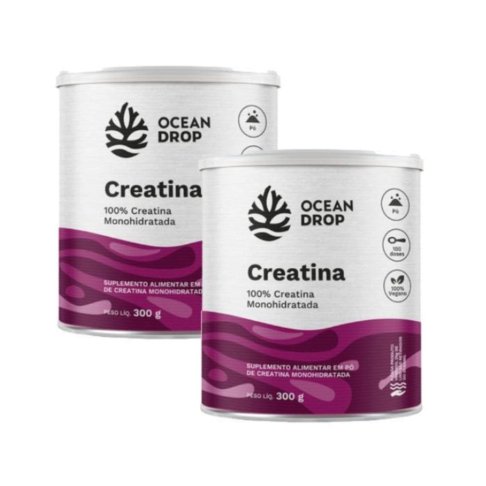Kit 2 Creatina 100% Pura Monohidratada  300G  - Ocean Drop