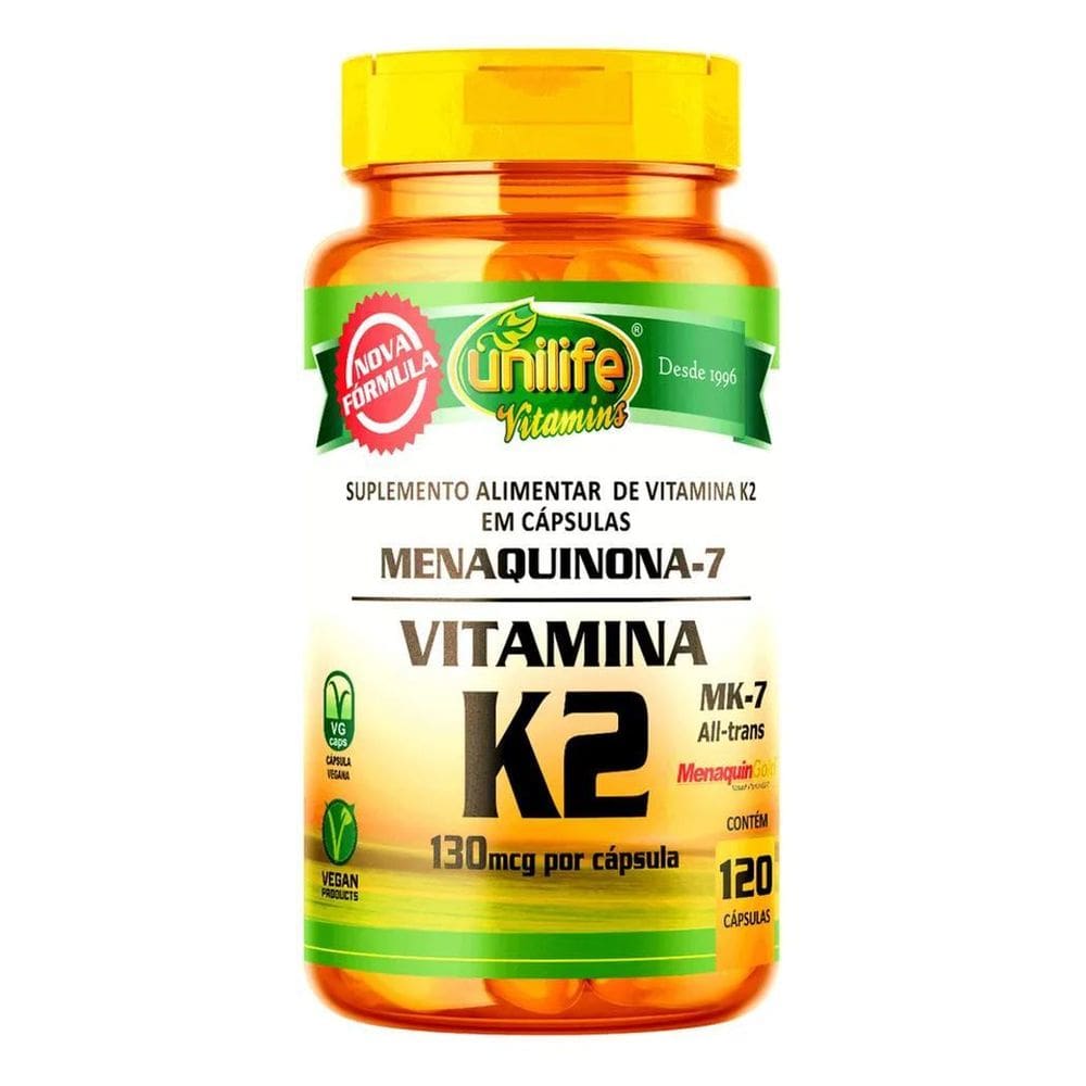 2X Vitamina K2 Mk7 Menaquinona-7 Vegana Menaquim Gold Unilif