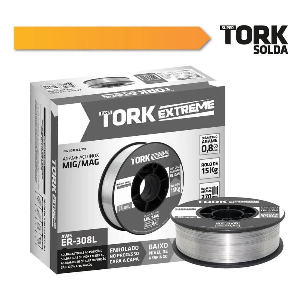 Arame Mig Inox Super Tork In12-308L 0.8Mm - Rolo 15Kg