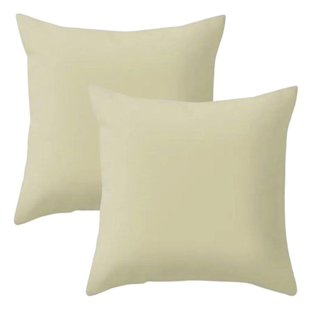 Kit 2 Capa De Almofada 40 X 40 Malha Lisa Com Zíper