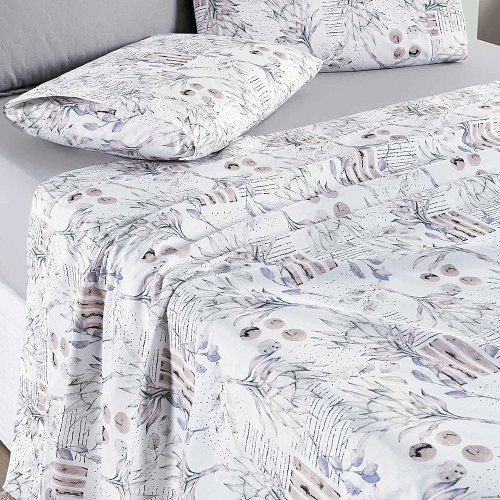 Jogo Cama Lençol Maris Queen Percalle 200 Fios 4 Peças Cinza