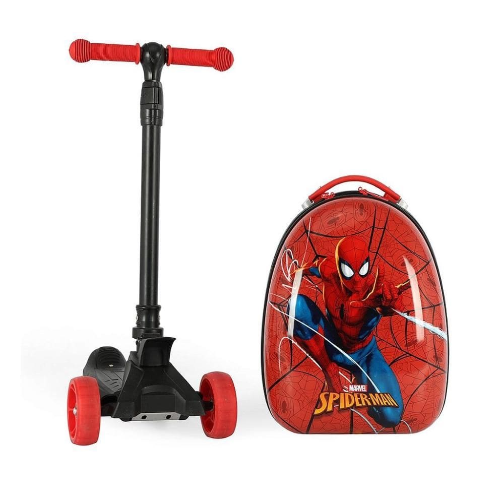 Mochila de Costas Patinete Luxcel SpiderMan Vermelho