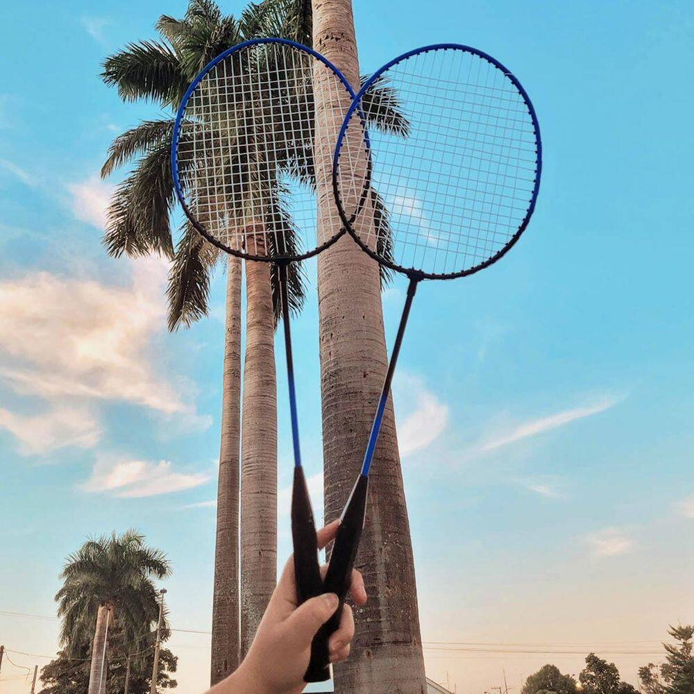 Kit 2 Raquetes Badminton Semi Profissionais Esporte Lazer