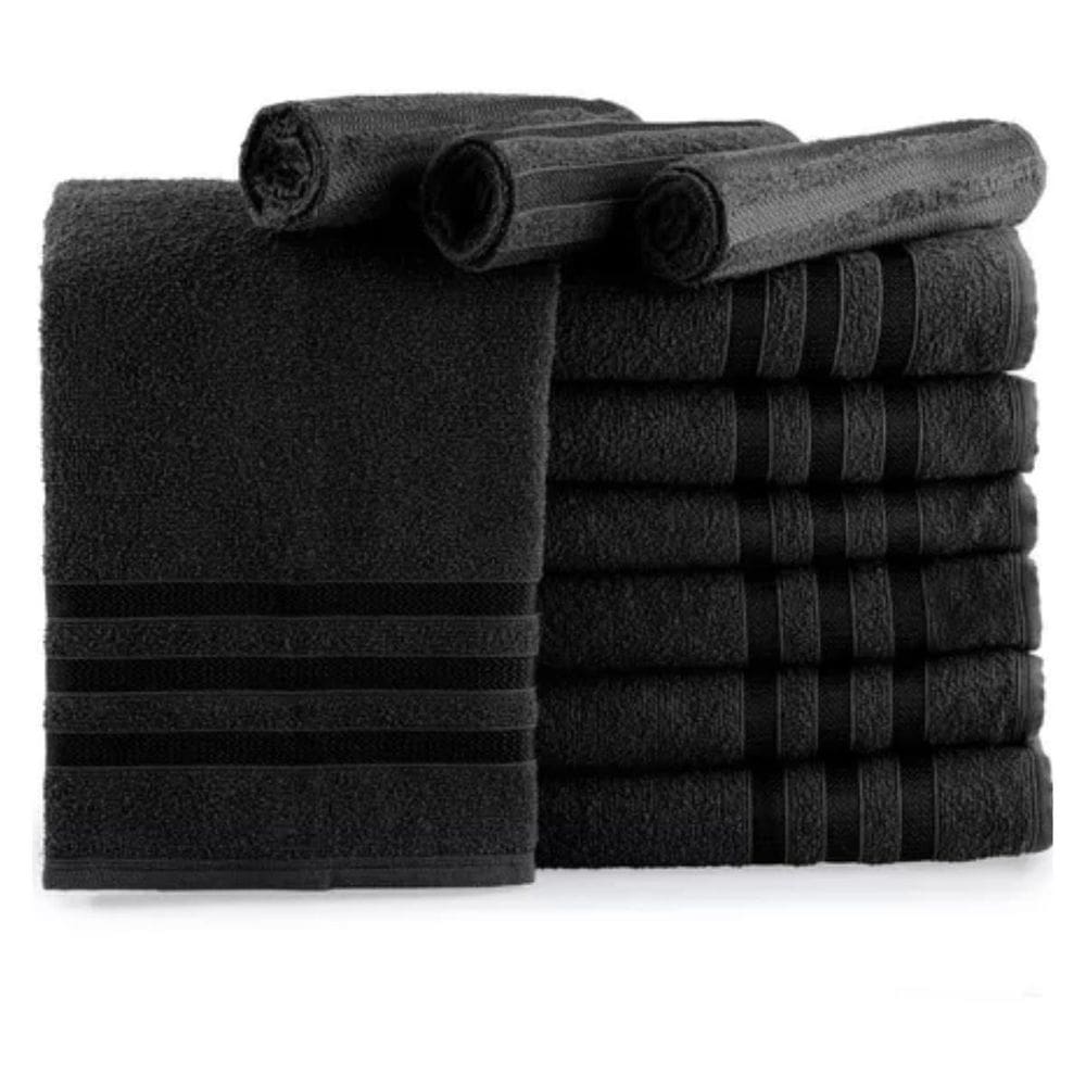 Toalha Rosto Preta Luxuosa Banheiros Modernos E Confortáveis