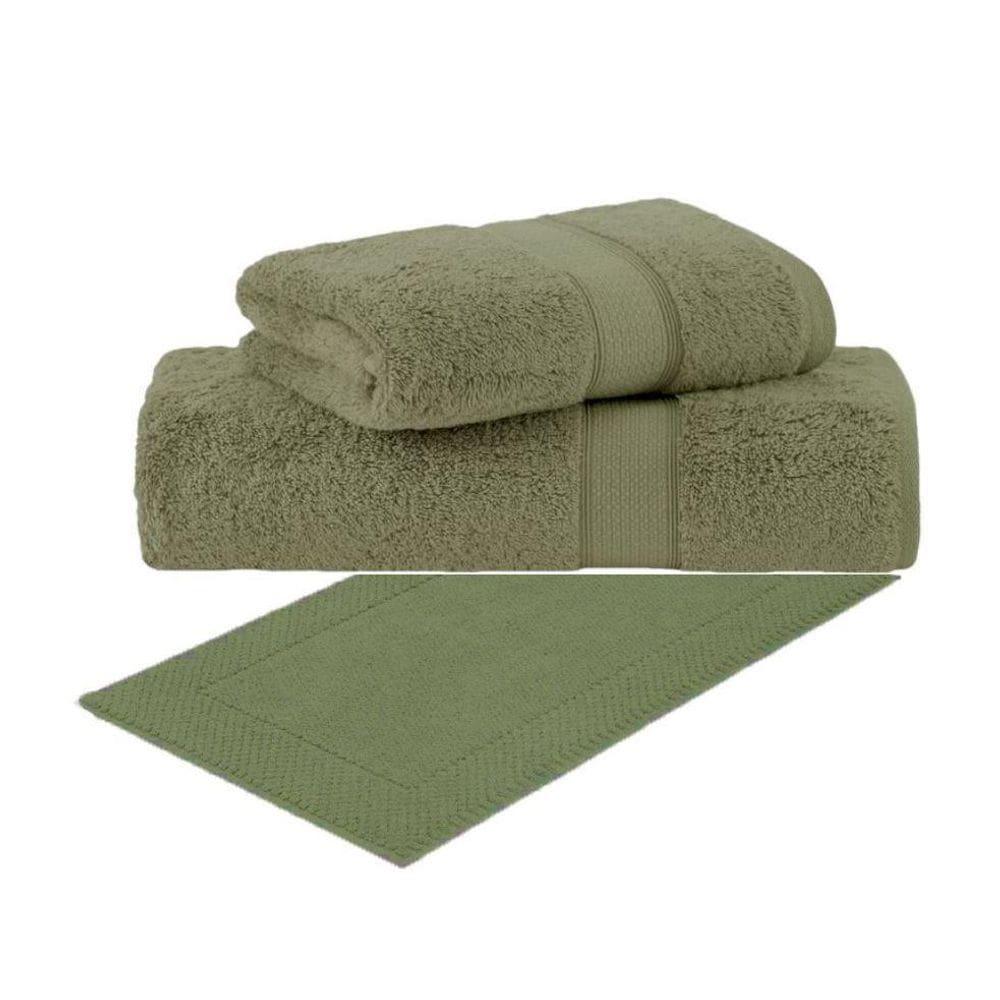 Kit Banho Rosto Piso 3 Pçs América Algodão Egípcio