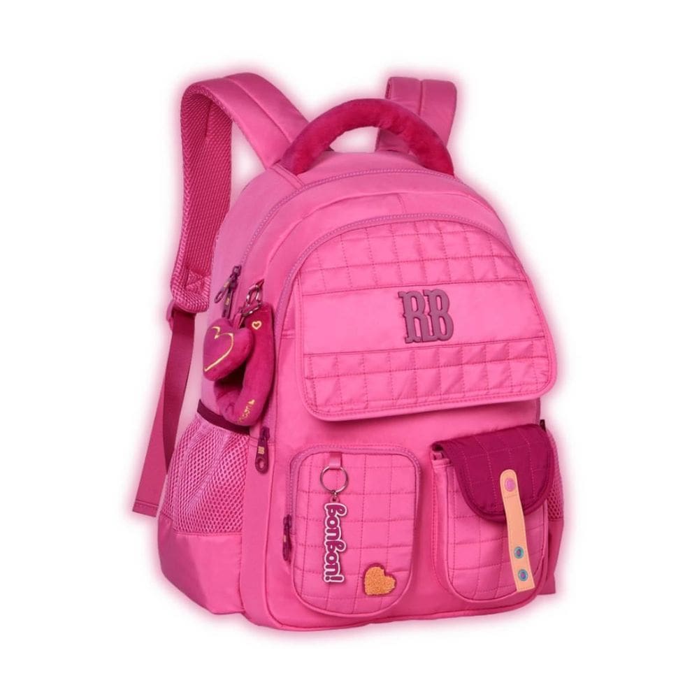 Mochila Rebecca Bonbon Costas Escolar Juvenil Meninas Rosa