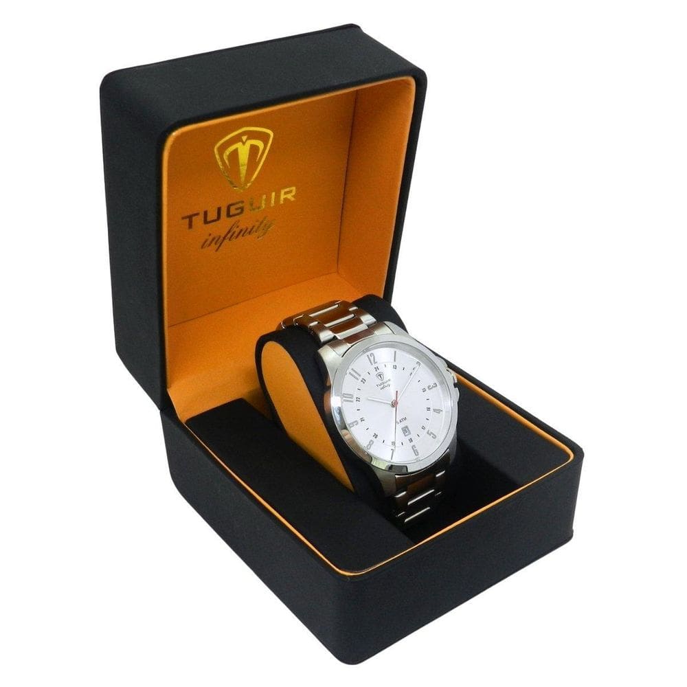 Relógio Masc. De Aço Tuguir . Infinity 6117H Pta E Cza