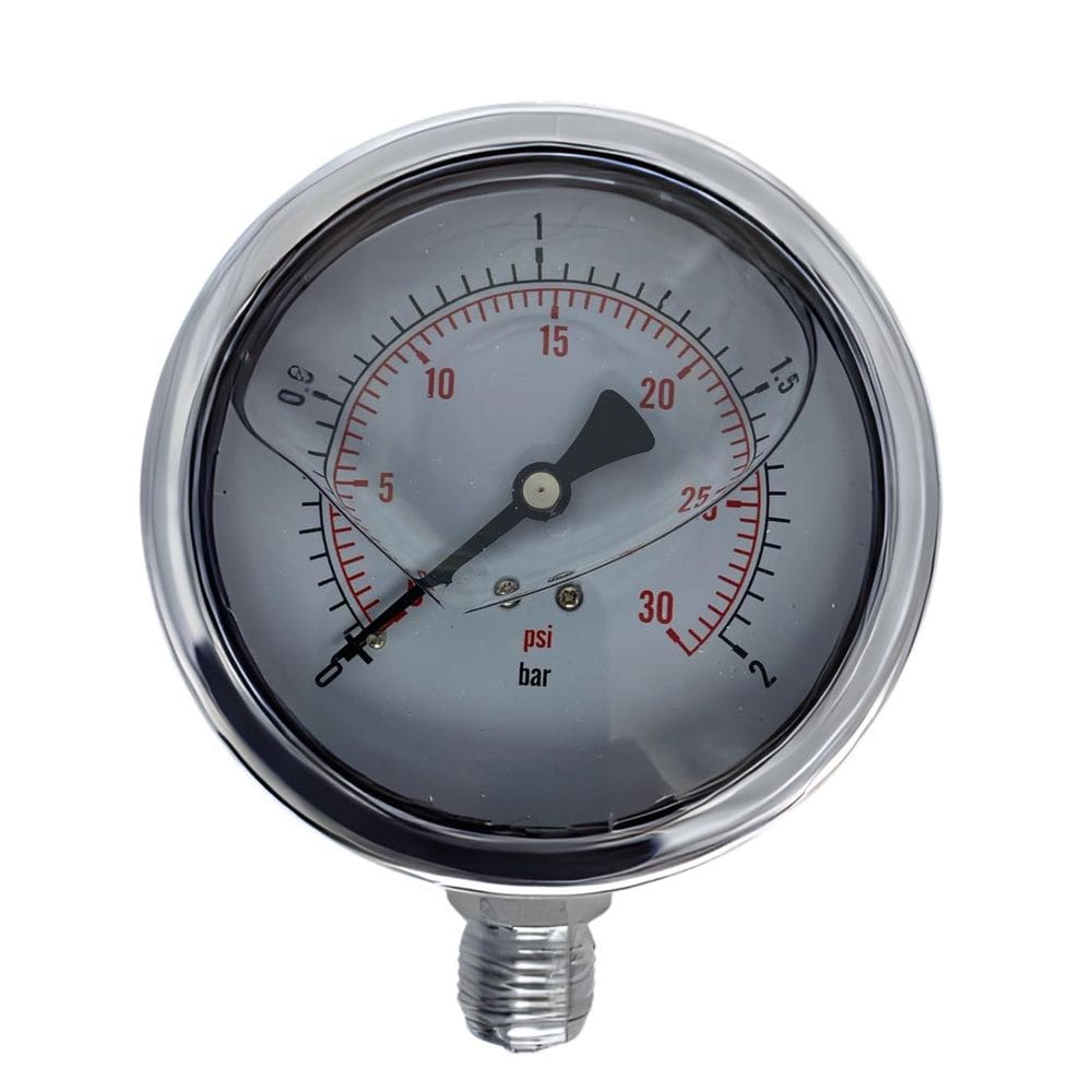 Mr 2505 Inox 02 Manômetro Reto 100Mm Inox 1/2` 02 Bar