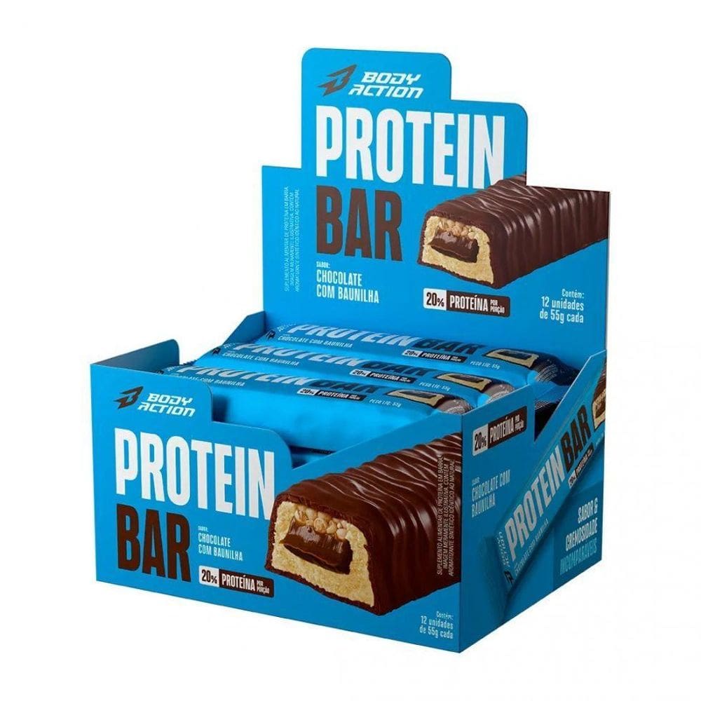 Protein Bar Display 12 Unid 55G - Sabor: Chocolate Baunilha
