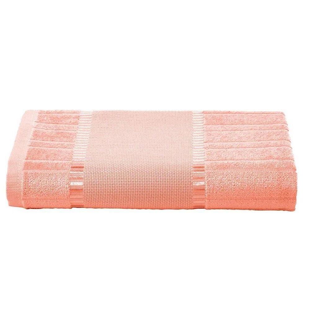 Toalha Banho Veludo Bordar Bella 70X140Cm Terracota Dohler