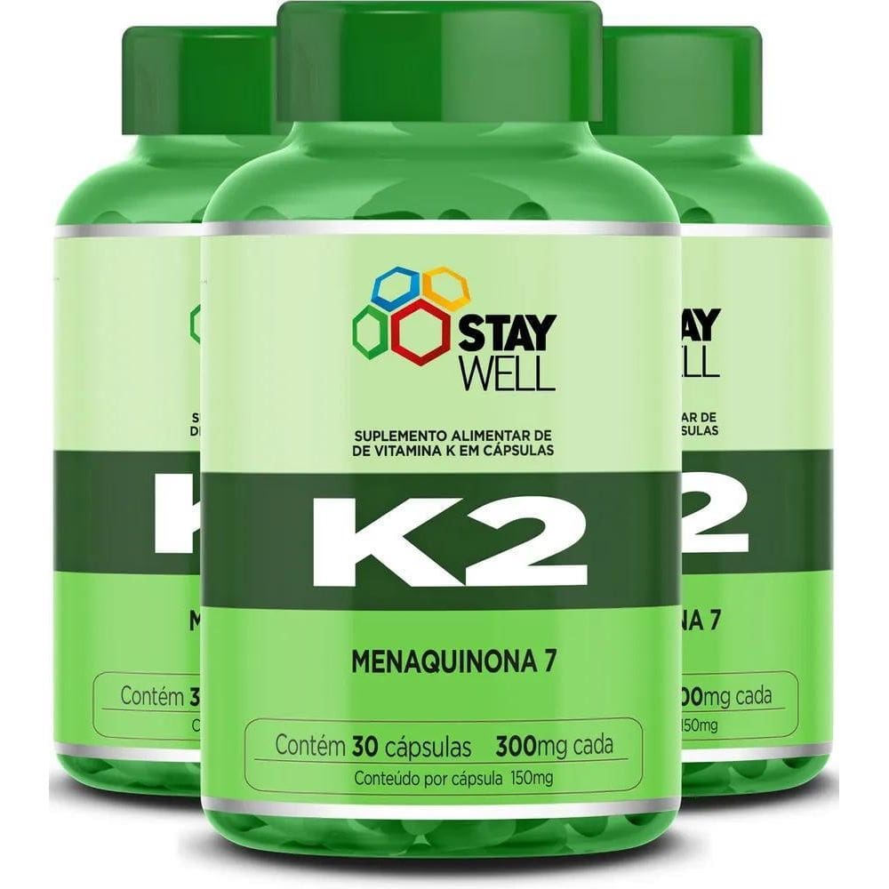 2X 3 Potes Da Vitamina K2 Mk7 Menaquinona 7 Isolada Alta Pur