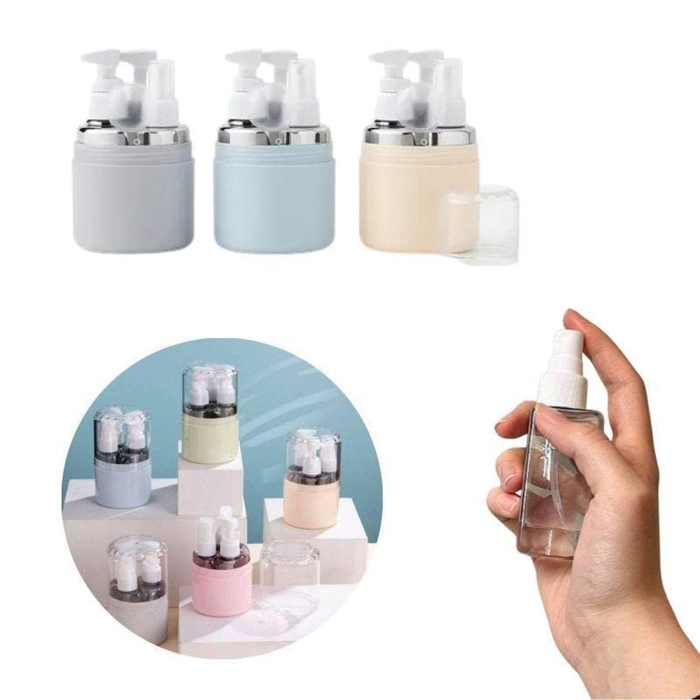 Kit 3 Frascos Spray Reutilizáveis Para Viagem 50Ml E 100Ml