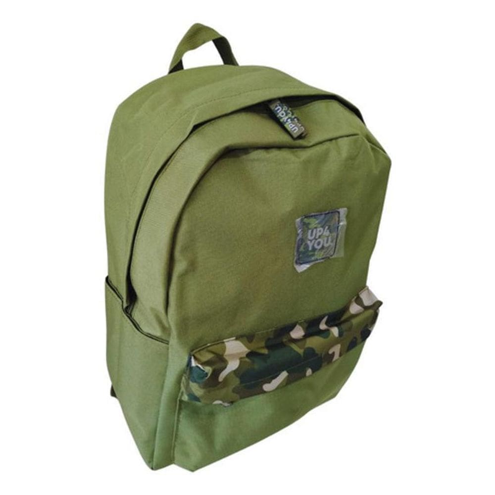 Mochila Juvenil Up4You Verde Camuflada