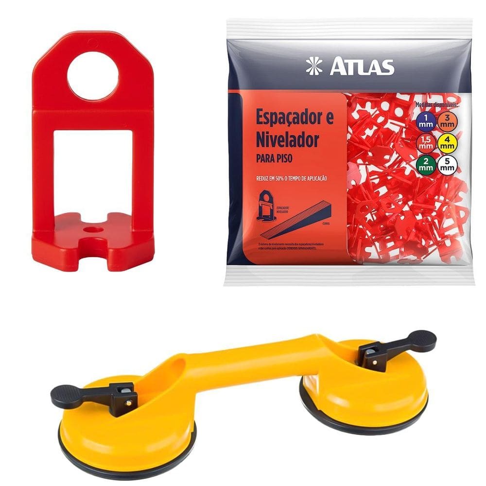 Ventosa Dupla + Nivelador 1,5Mm Vermelho 100 Unidad