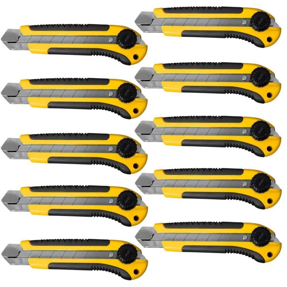 Estilete 25Mm Trava Giratória E Lâmina 10 Un