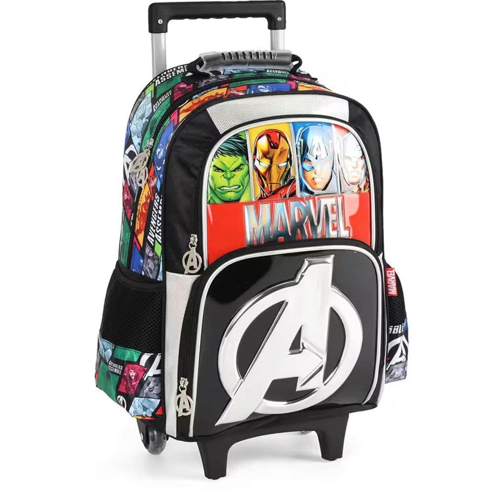 Mochila Com Rodas Avengers Preto