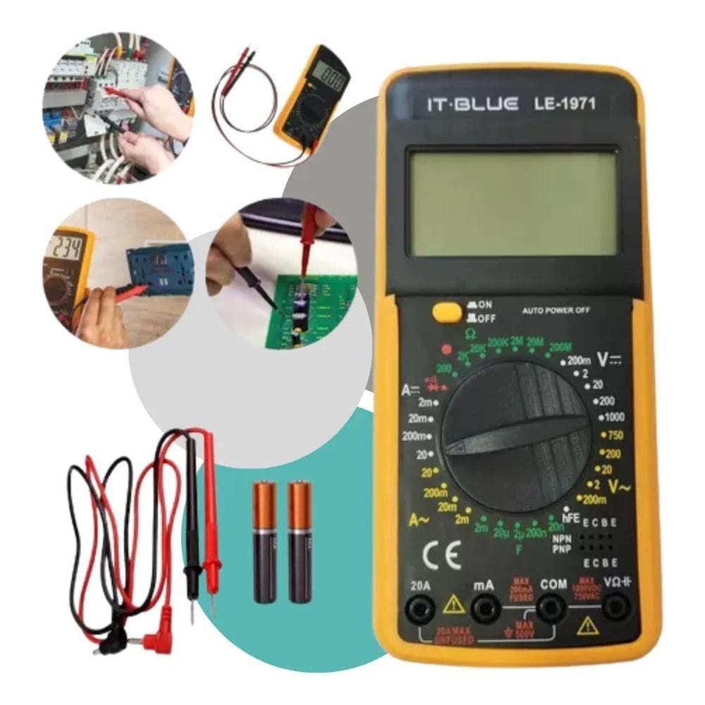 2X Multimetro Digital Com Capacímetro Bateria